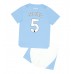 Günstige Manchester City John Stones #5 Babykleidung Heim Fussballtrikot Kinder 2023-24 Kurzarm (+ kurze hosen)